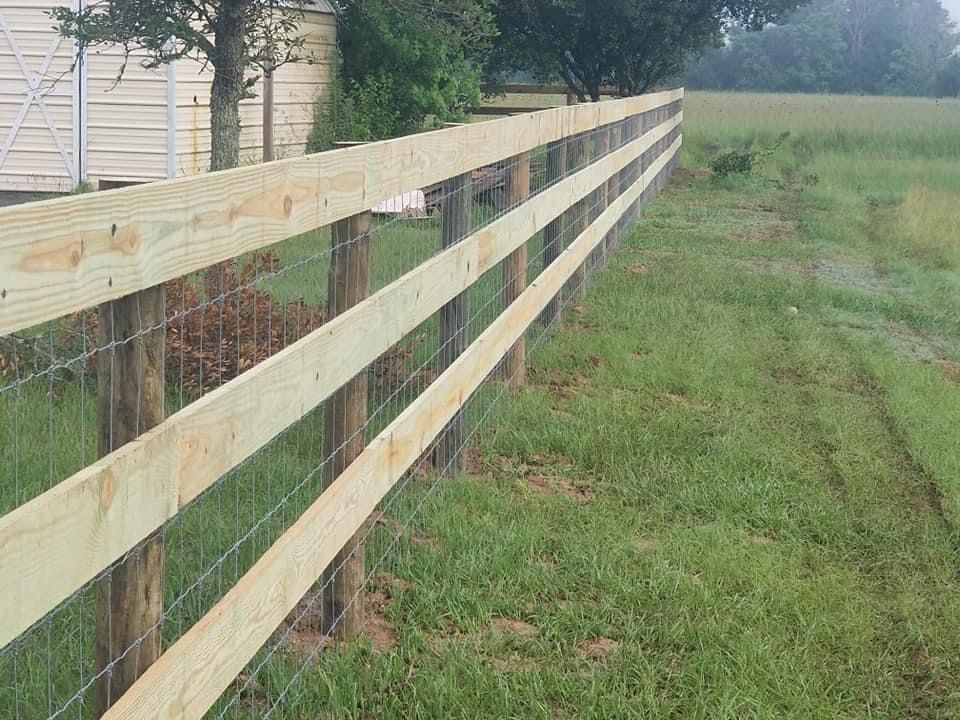 3 and 4 Board Fencing (optional wire added) for Pride Of Texas Fence Company in Brookshire, TX