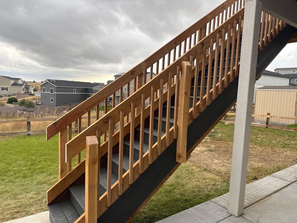 Deck Stairs for Arnett Front Range Construction in Elizabeth, CO