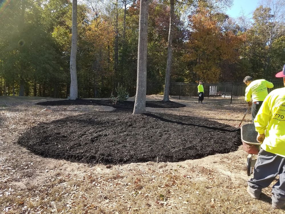 Our Mulch Installation service enhances the appearance of your landscape by providing a protective barrier for plants, preventing weed growth, retaining moisture in the soil and adding curb appeal to your home. for New Beginning Landscape & Remodel LLC in Atlanta, GA