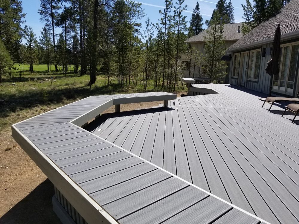 Transform your outdoor space with our Custom Decks service. Our team will bring innovative deck ideas to life, ensuring a perfect blend of functionality and style for your home. for The Dec-King in La Pine, OR