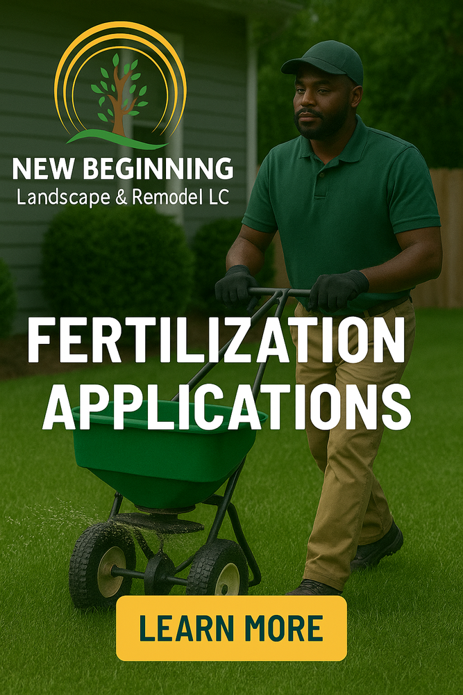 Our fertilization services ensure your lawn receives essential nutrients for optimal growth, resulting in a lush, healthy landscape. Trust our expert team to enhance your yard's vitality and beauty year-round. for New Beginning Landscape & Remodel LLC in Atlanta, GA