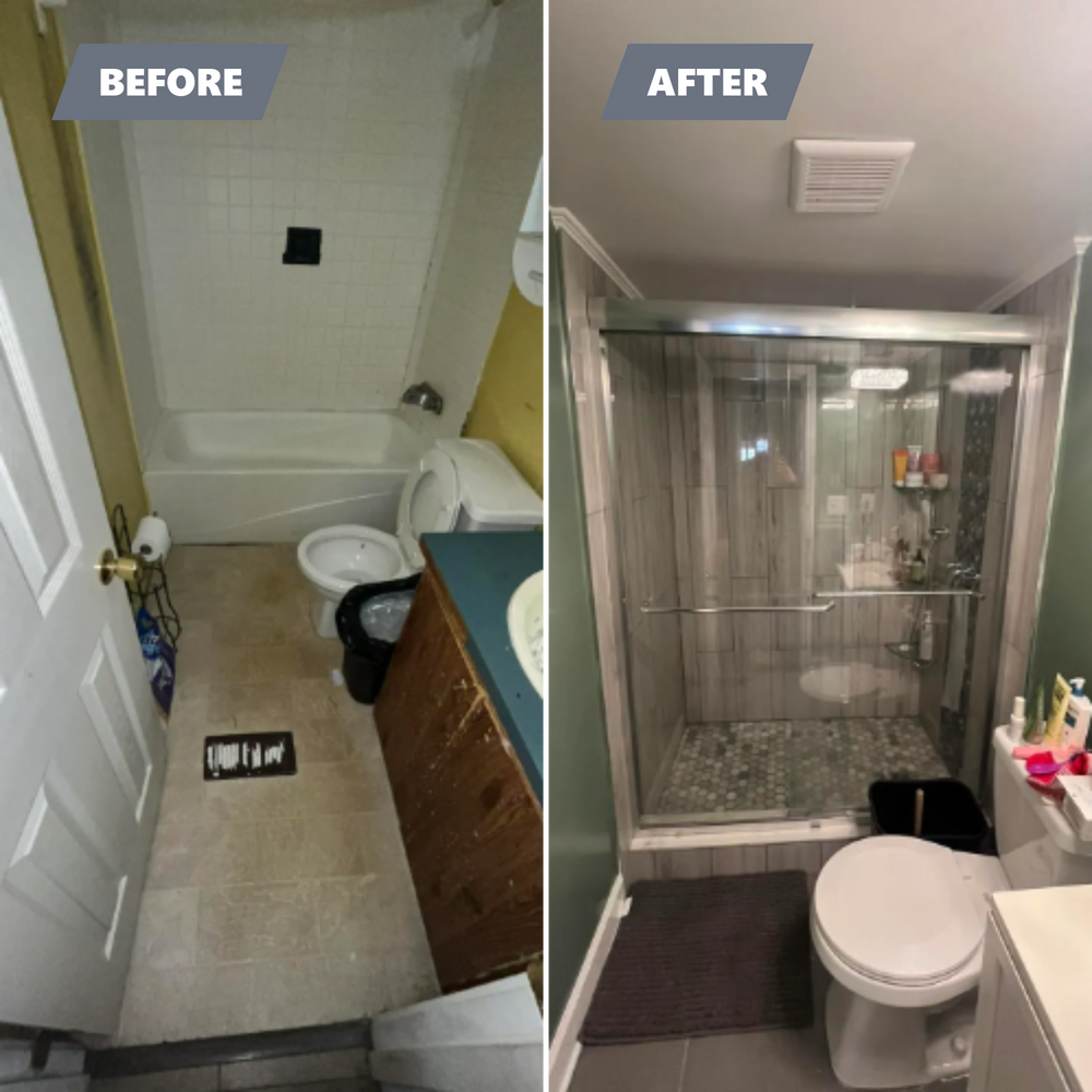 Before and After for A-L Tile in Saluda, SC