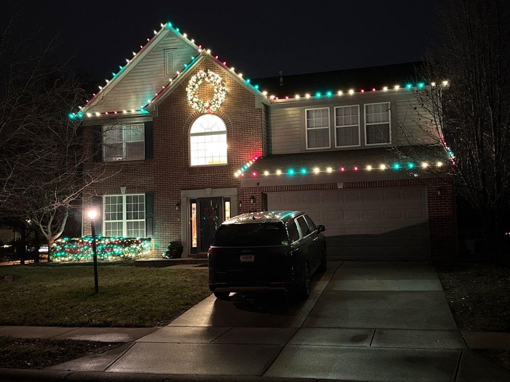 Residential Christmas Light Installation for Indiana Christmas Light Installers in Eaton, IN