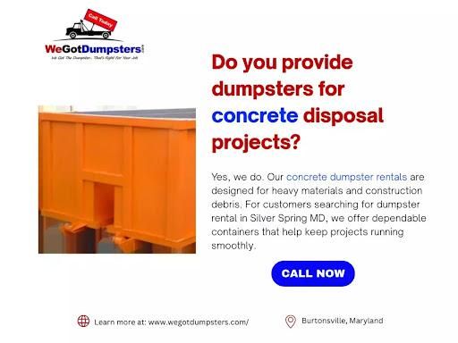 All Photos for We Got Dumpsters LLC in Clarksburg, MD