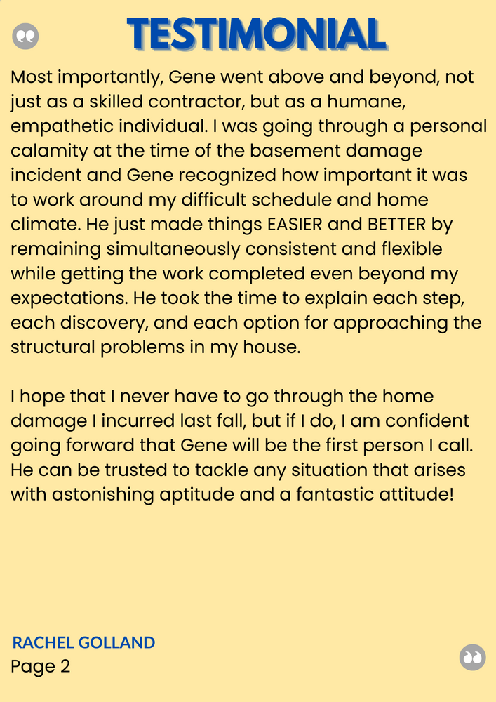 Customer Testimonials for EFG Cleaning and Restoration in Poughkeepsie, NY