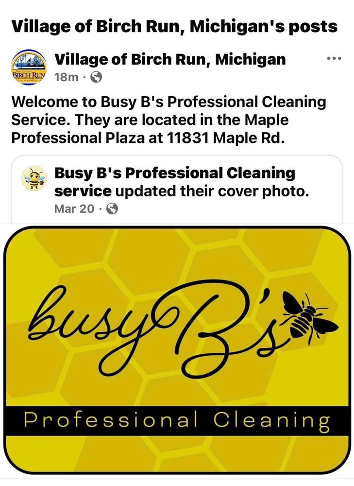All Photos for Busy B's Professional Cleaning in Birch Run, MI