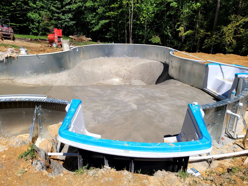 New Pool Construction for T & J Pools & Construction in Bumpass, VA