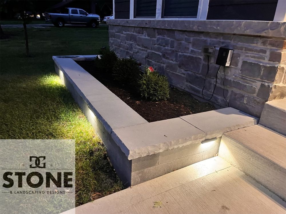 Our Stone Wall Installation service can add a touch of elegance to any landscape. We have a wide variety of stones to choose from, and our experienced professionals will install your wall quickly and efficiently. for DG Stone & Landscaping Designs in DuPage County, Illinois