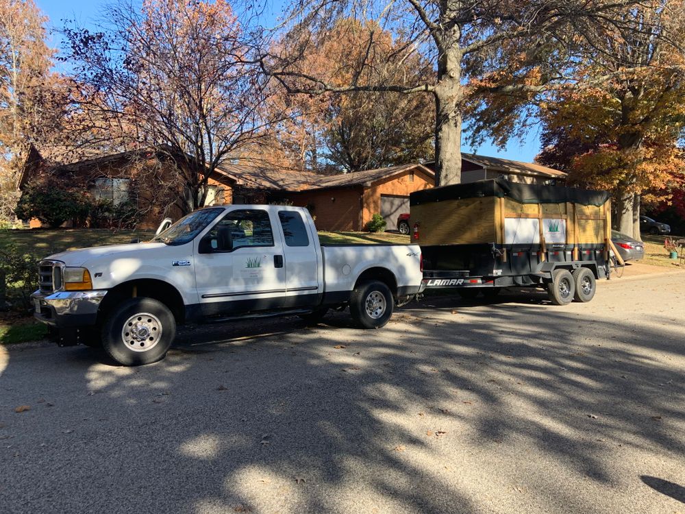 Leaf Removal, Aeration & Seeding and other services for Andrew's Lawn Service LLC in Lebanon, IL