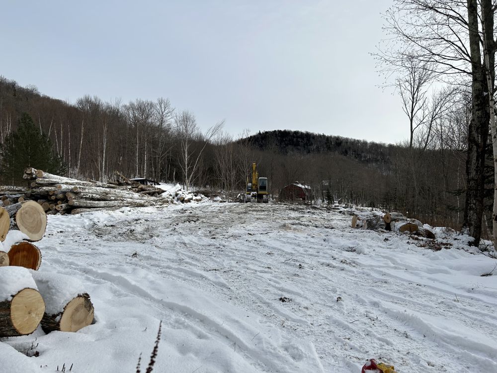 Carving a Pond into a Mountain Side for Andy Naylor Excavation in Johnson, VT