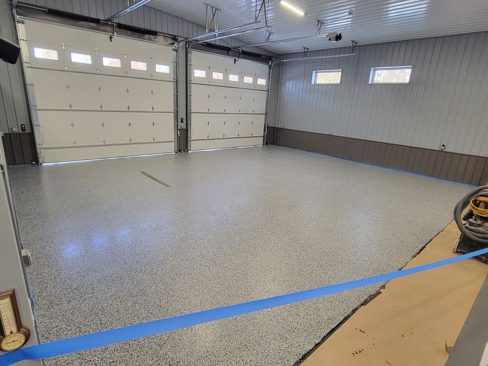 Transform your space with our professional garage floor installation service. We offer durable, high-quality solutions that enhance appearance and longevity for your garage floors, ensuring a functional and attractive finish. for Majestic Concrete and Landscape in Cross Lake, MN