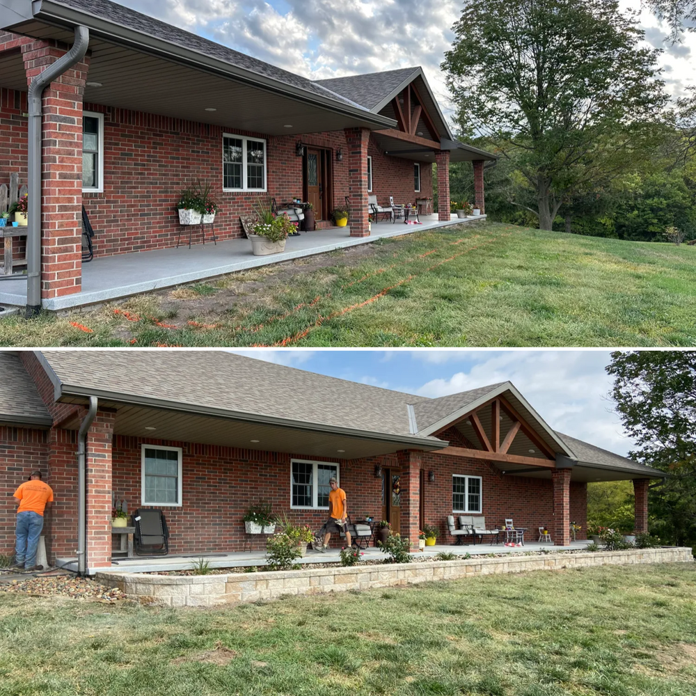 Before and After Transformations for Thomas' Lawn Care in Maryville, MO