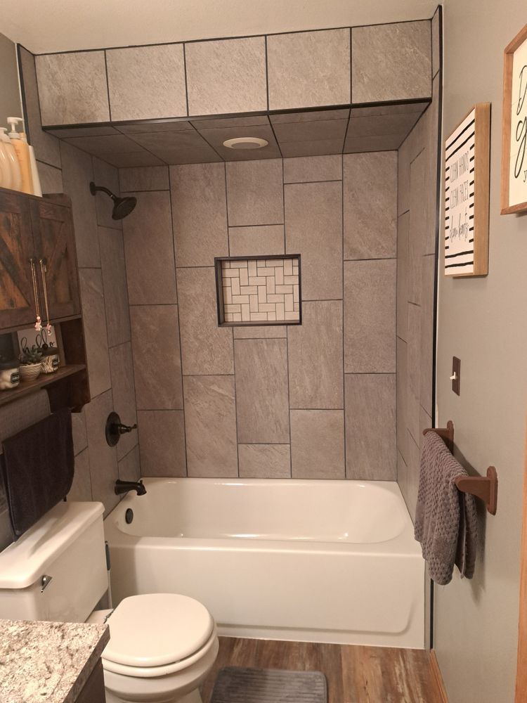 Shower/bathroom remodel for Pipkin's Flooring in Liberal, KS