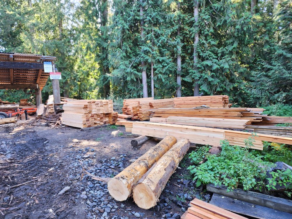 At the sawmill  for The Baskins Sawmill in Port Angeles,  WA