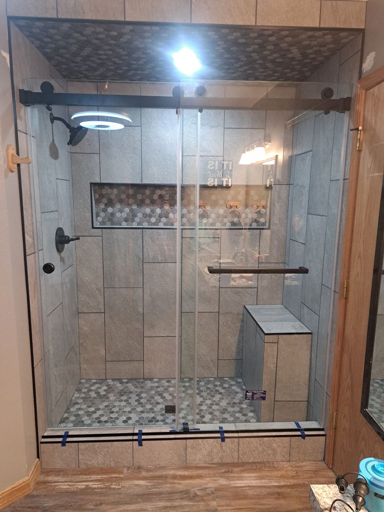 Shower/bathroom remodel for Pipkin's Flooring in Liberal, KS