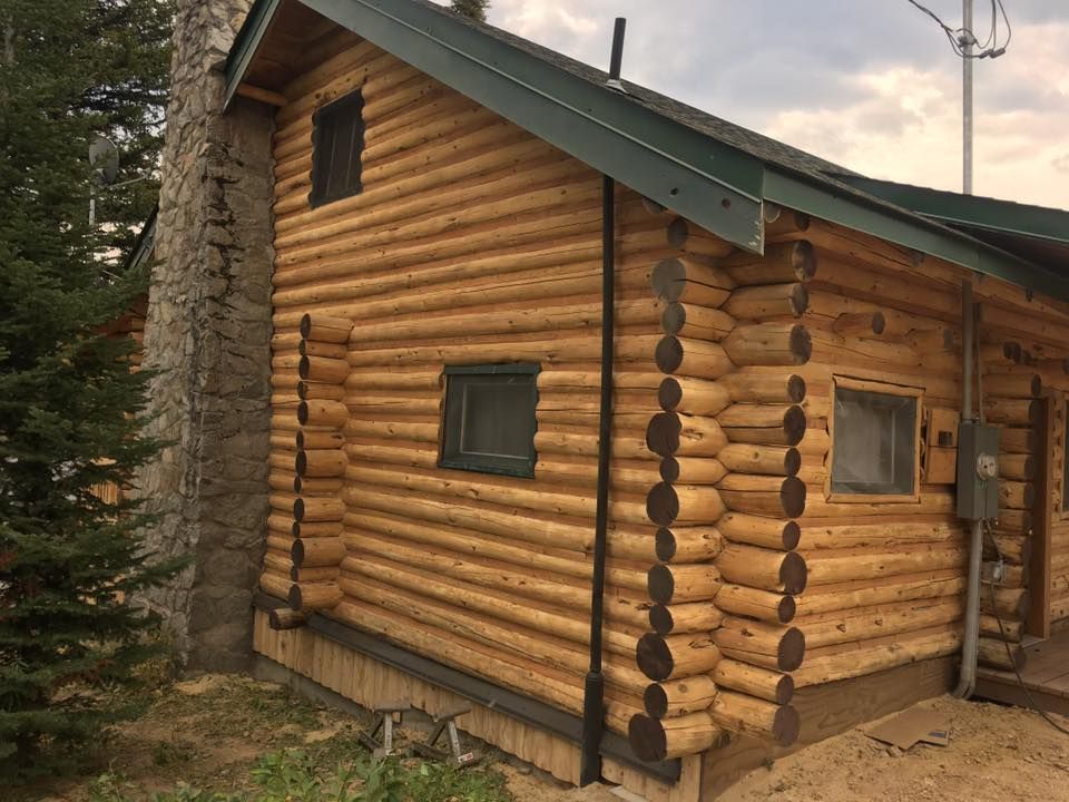 Log Home Restoration for True Blue Logworks LLC in Corvallis, MT