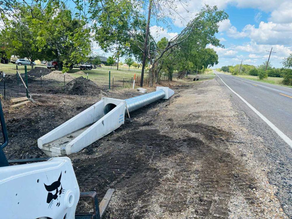 New Culvert Install for Sand And Gravel Solutions in Nevada, TX