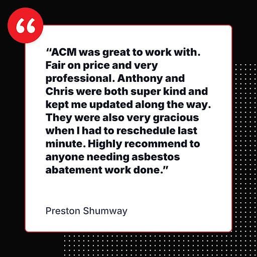 Asbestos Abatement for ACM Environmental in Salt Lake City, UT