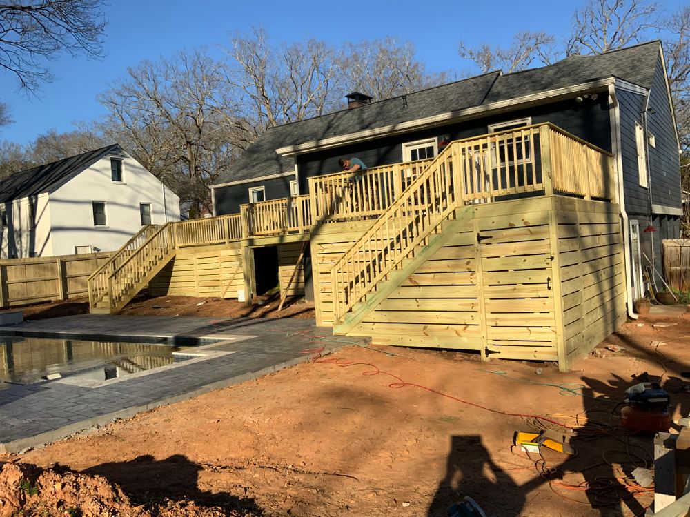 Decking work for Compadres Concrete in Griffin, GA