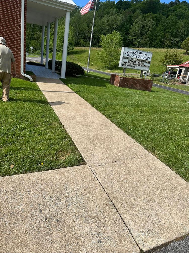 Our Driveway and Sidewalk Cleaning service removes dirt, stains, algae, and buildup using professional pressure washing to restore curb appeal, improve safety, and leave your concrete surfaces looking fresh. for Pristine Pressure Washing LLC in Kingsport, TN