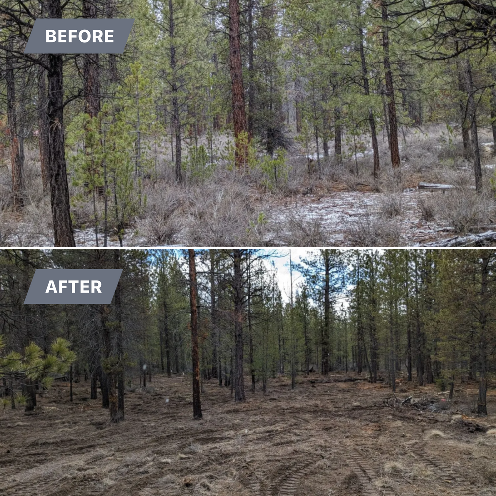 Our Fire Fuels Reduction services offer peace of mind in keeping your property free of underbrush and unwanted trees that could be potential fire hazards. This service creates a "Defensible Space" throughout your property for Bailey's Cutting LLC in Bend, Oregon