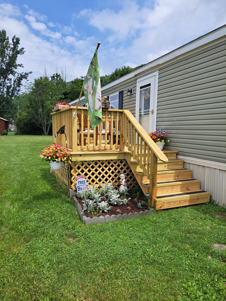 Enhance your outdoor space with our expert Deck & Patio Installation services, offering durable materials and customized designs that beautifully blend functionality and style for the perfect backyard retreat. for Canadice Valley Construction LLC in Canadice, NY