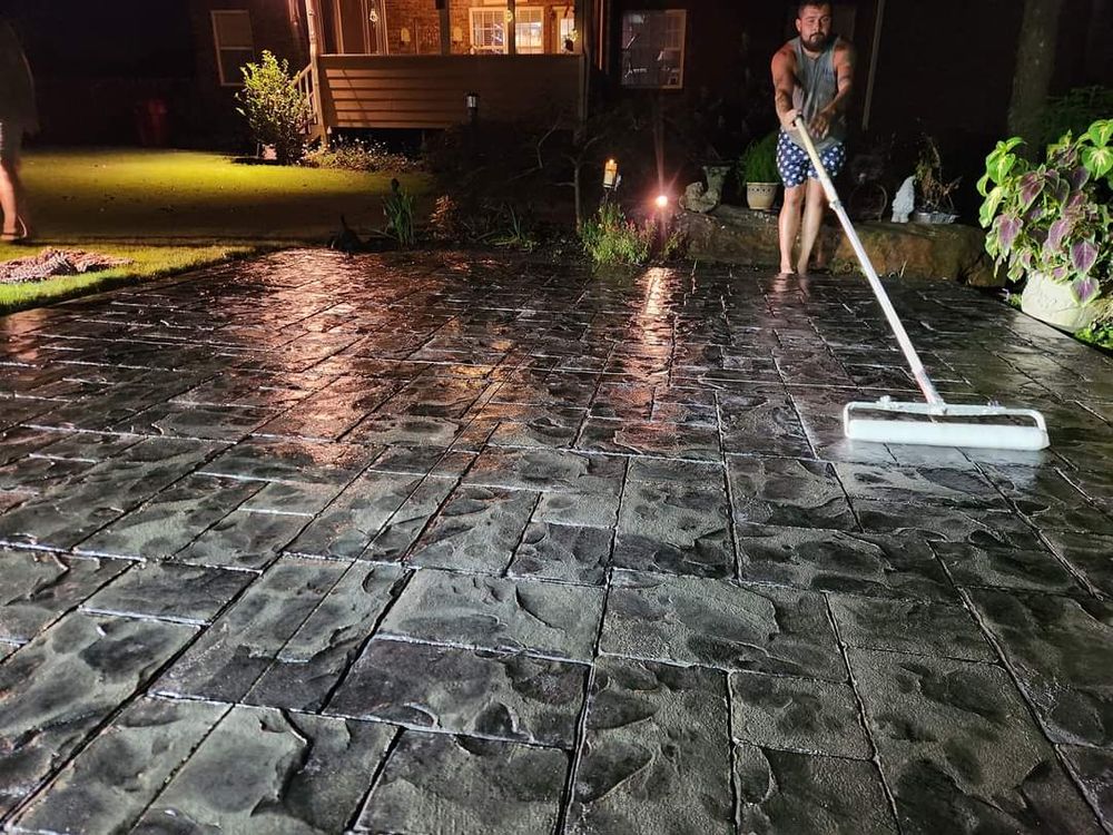 Transform your outdoor space with our expert stamped concrete installation, offering beautiful, durable surfaces that mimic natural stone or brick at a fraction of the cost, enhancing both aesthetics and value. for HAYS Property Services in Jefferson, GA