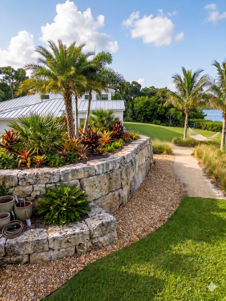 Transform your outdoor space with our expert retaining wall construction, designed to enhance aesthetics and functionality while preventing erosion. Trust our skilled team for durable, customized solutions tailored to your landscape needs. for Vanic's Landscaping in Port Orange, FL