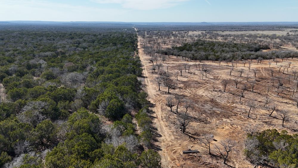 Land Clearing and Land Development for South Prairie Construction in Graham, TX