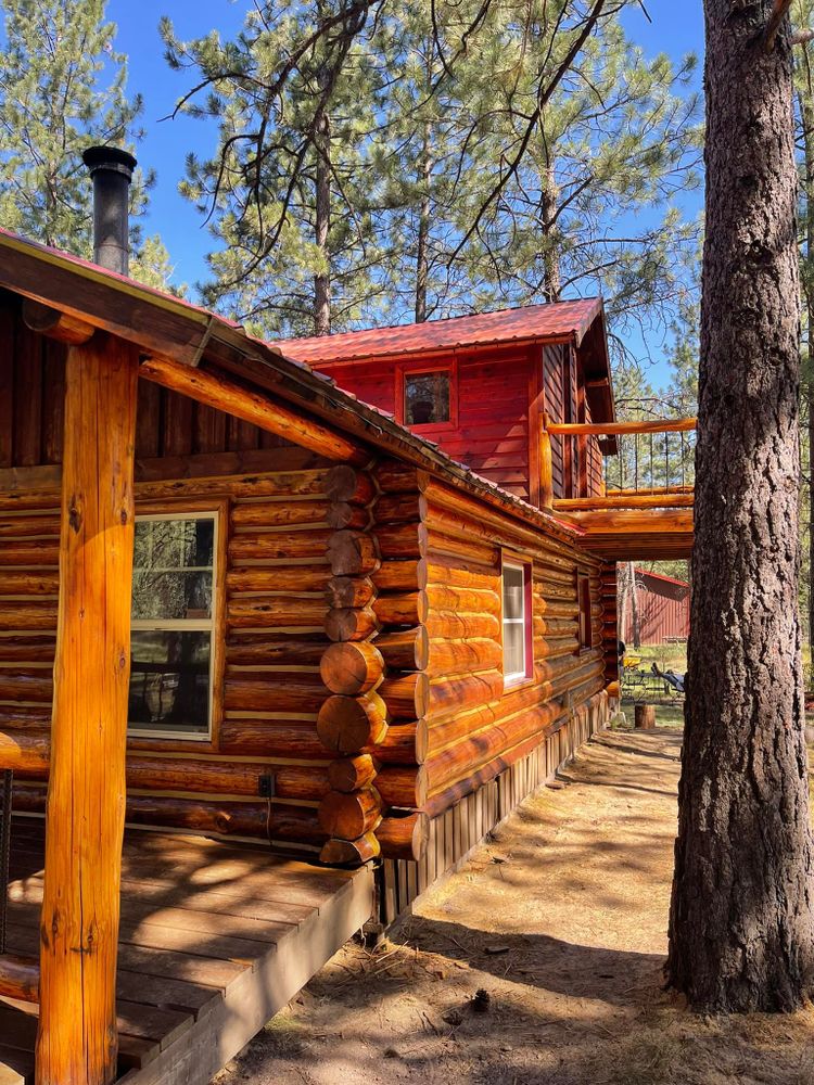 Log Home Restoration for True Blue Logworks LLC in Corvallis, MT