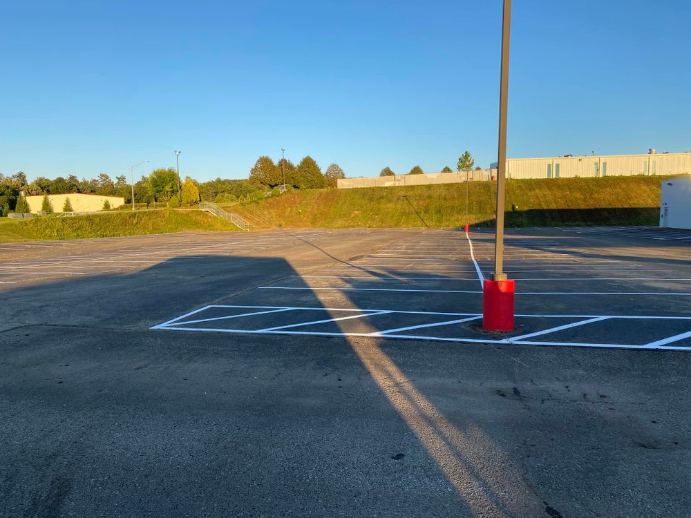 Striping for Kuntz Property Maintenance in Homer City, PA