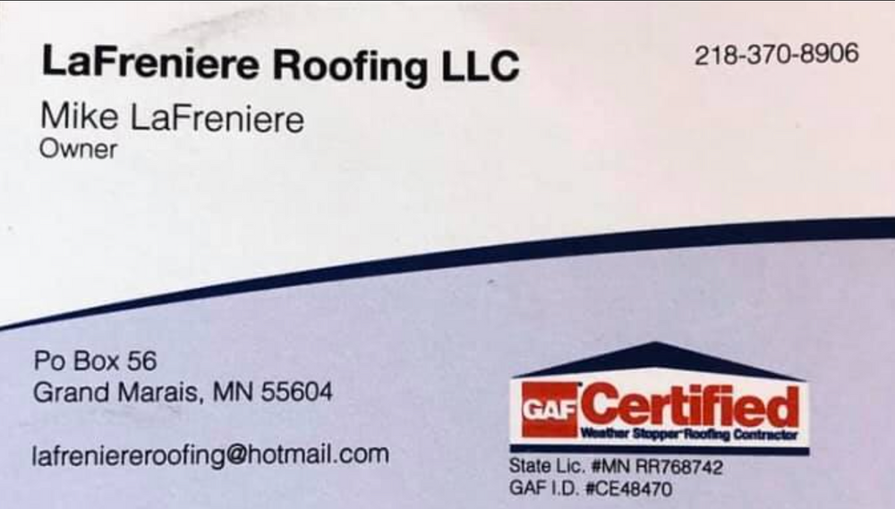 LaFreniere Roofing team in Grand Marais, MN - people or person