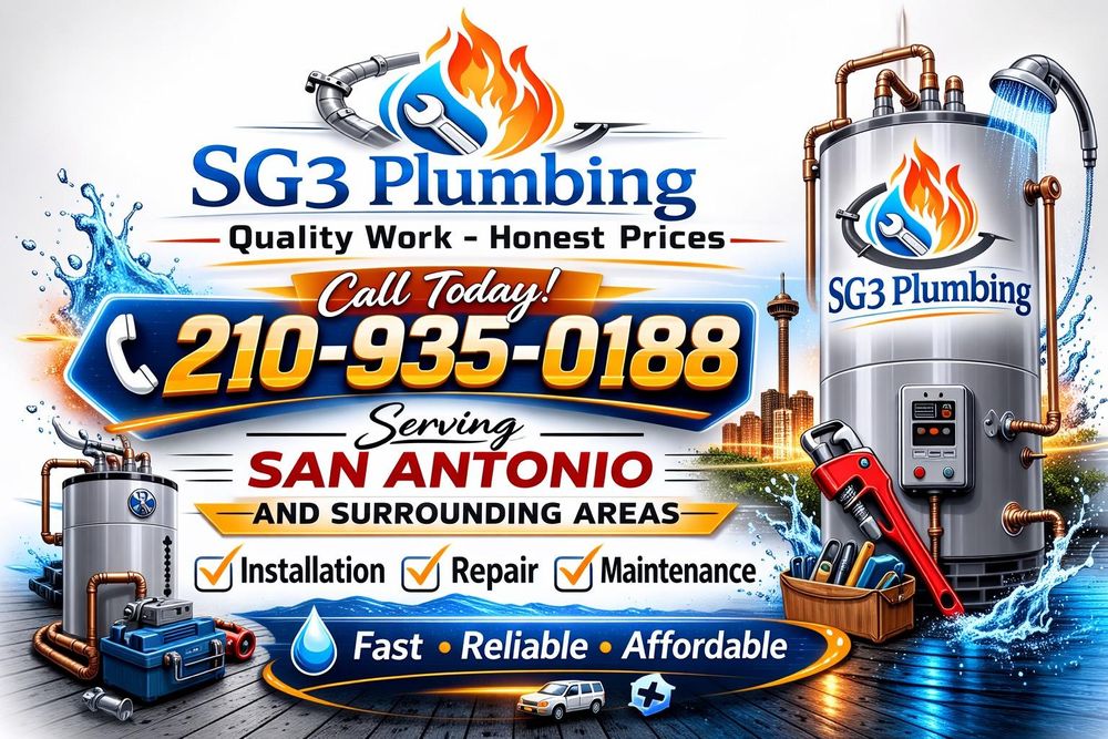 All Photos for SG3 Plumbing, LLC in San Antonio, TX
