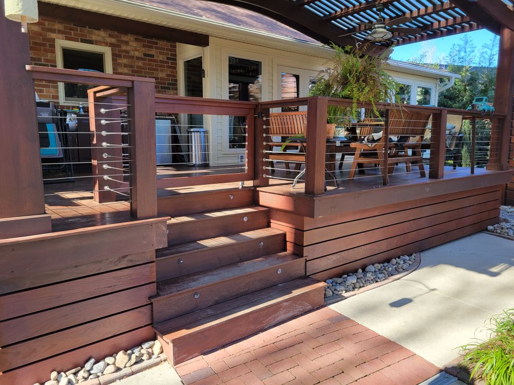 Ipe deck and trellis  for GVL Renovations in Greenville, SC