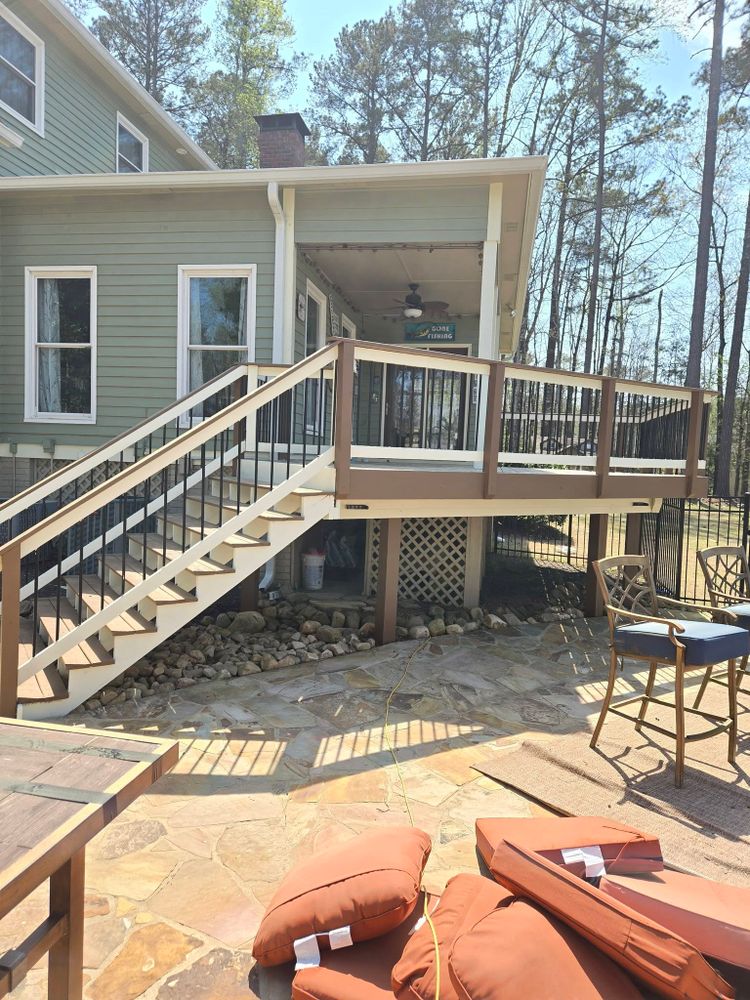 Transform your outdoor living space with our expert deck and patio installation. We offer customized designs, quality materials, and professional craftsmanship to enhance your home's beauty and functionality. for All About Homes in Locust Grove, GA