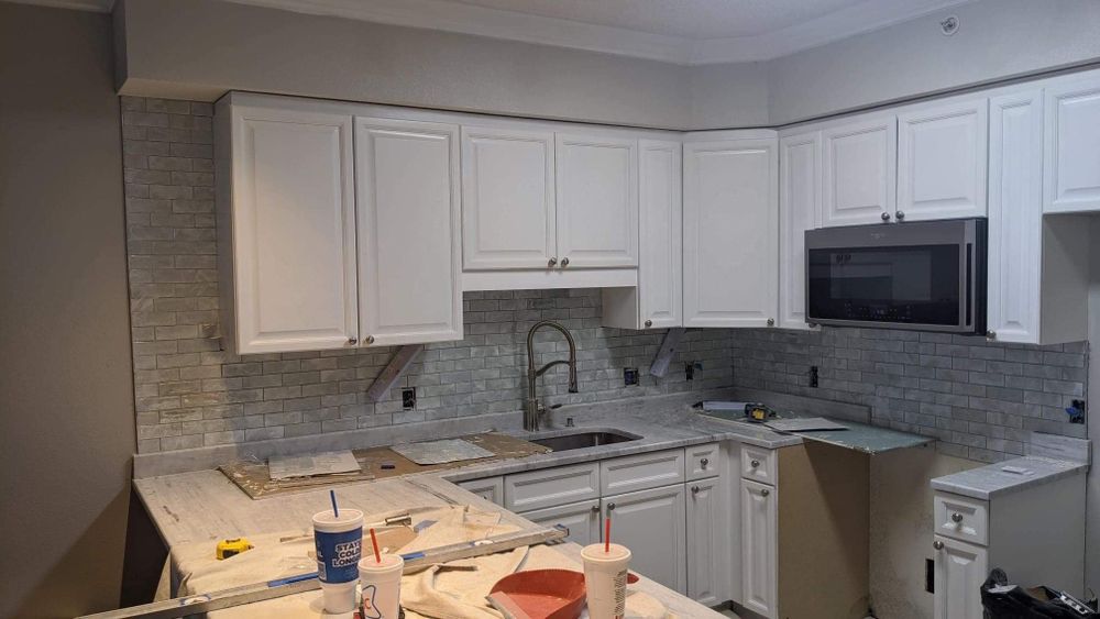 Enhance your kitchen's aesthetic with our expert backsplash tiling service, offering personalized designs and professional installation to complement any style. Transform your space effortlessly with durable, high-quality tiles crafted for beauty and functionality. for Hastings Home Services Pensacola in Gulf Breeze, FL