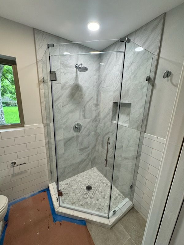 Our Glassdoors Installation service offers homeowners the opportunity to enhance their living spaces with stylish and modern glass doors, adding natural light and sophistication to any room in the house. for Omega Granite LLC in Ravenna, TX