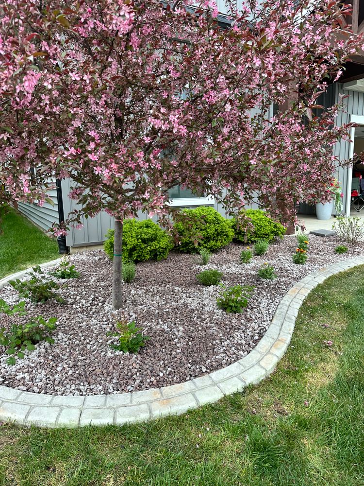 Enhance your outdoor space with our Rock Installation service, where we expertly place decorative rocks to add texture and visual interest to your lawn, bringing a touch of natural beauty to your home. for Torres Lawn & Landscaping in Valparaiso, IN