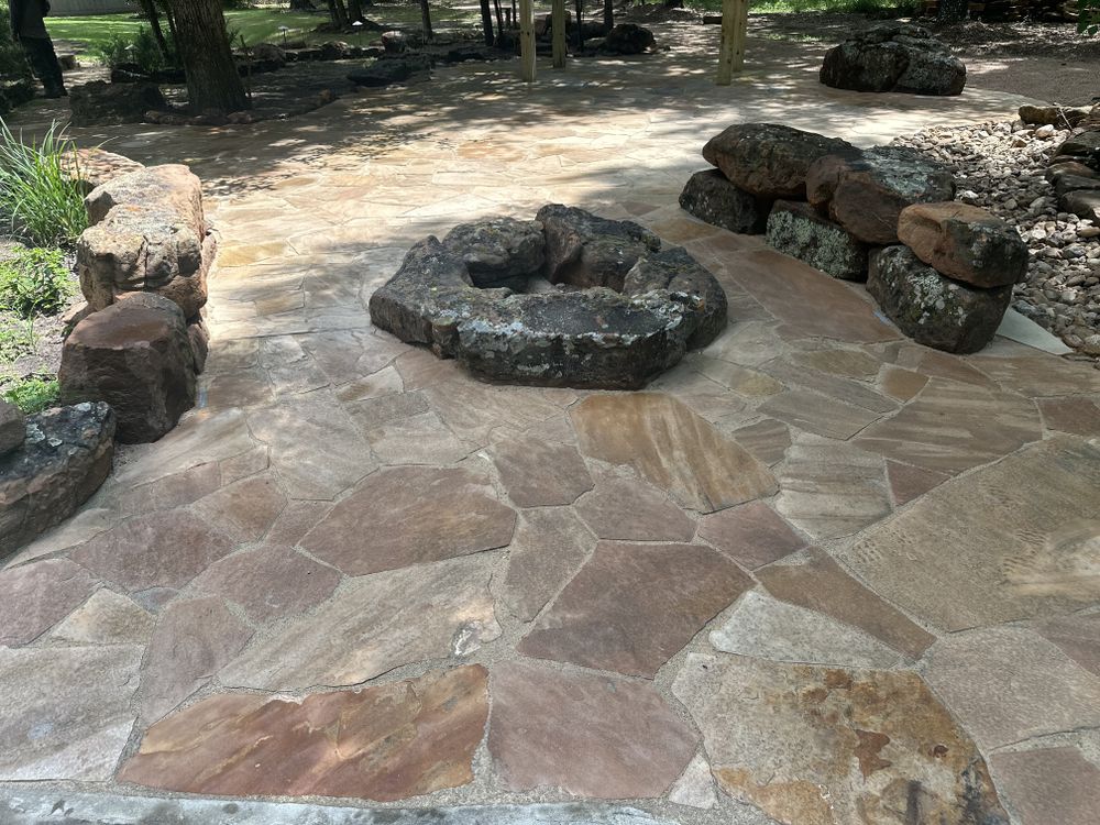 Outdoor Features for Atlas Land Design in Creekside Park, TX