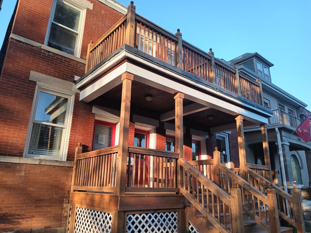 Historic porch build for Ins & Outs Home Repair, LLC in Madison County, IL