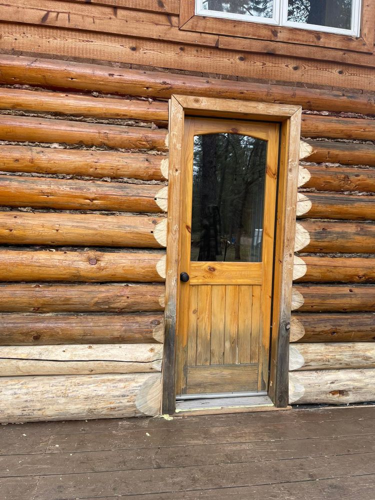 Log Home Restoration for True Blue Logworks LLC in Corvallis, MT