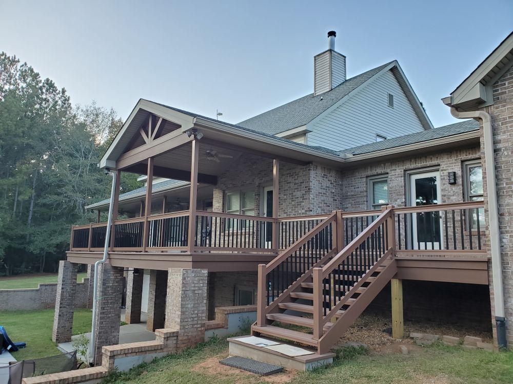 Aluminum Composite Porches and Decks  for Emfinger Custom Builders LLC in Pine Mountain, GA