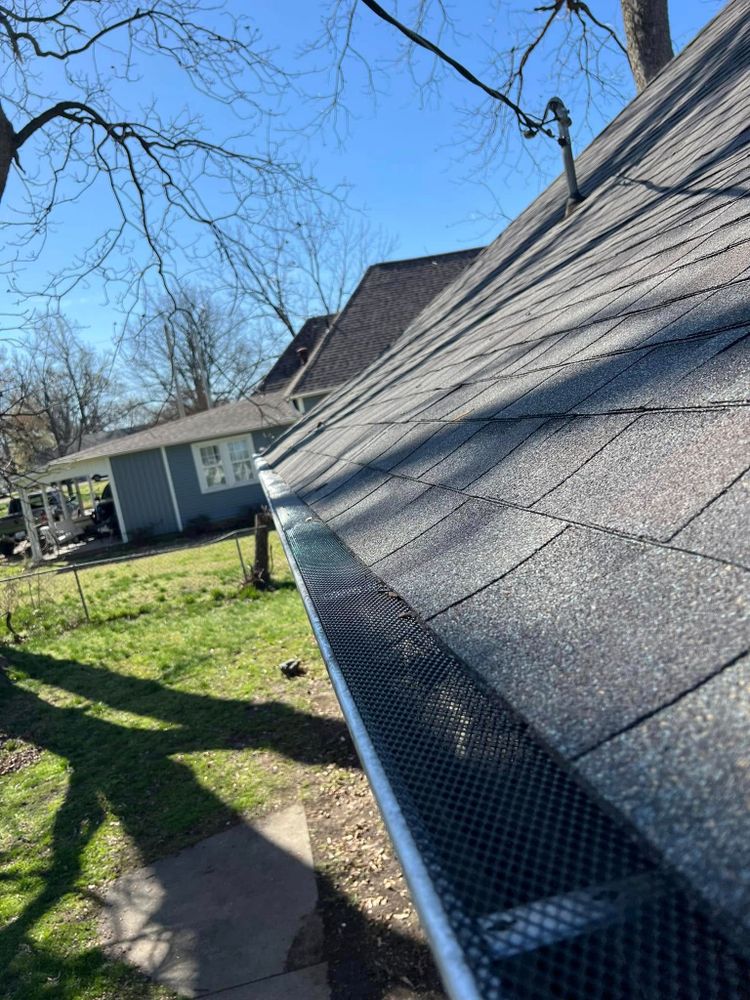 Our Gutter Guard Installation service complements your roofing installation by preventing debris buildup, safeguarding against water damage, and enhancing the longevity of your roof and gutters for optimal home protection. for Redeemed Roofing & Guttering in Puxico, MO