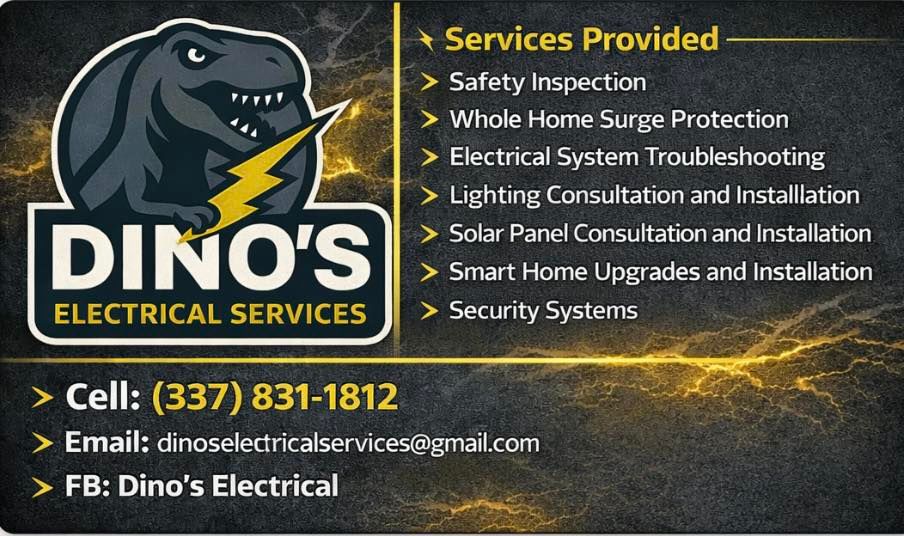 Dino's Electrical Services team in Arnaudville, LA - people or person