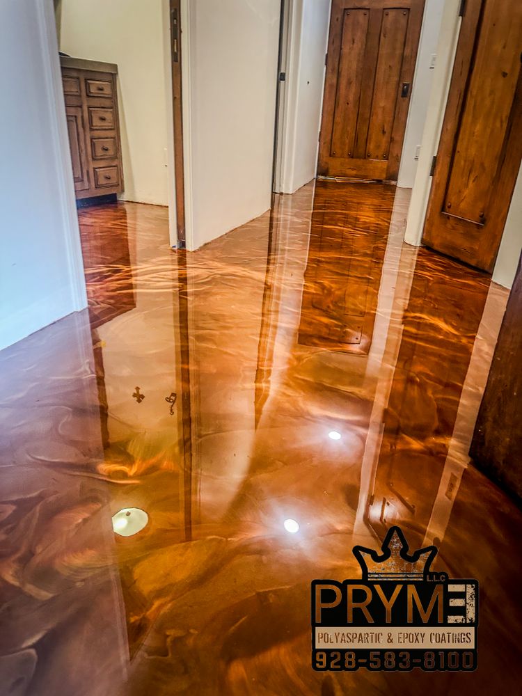Transform your home with our Decorative Epoxy Coatings, designed to enhance beauty, durability, and value. We create a stunning epoxy garage floor that resists stains, wear, and everyday damage. for PRYME EPOXY LLC in Mayer, AZ
