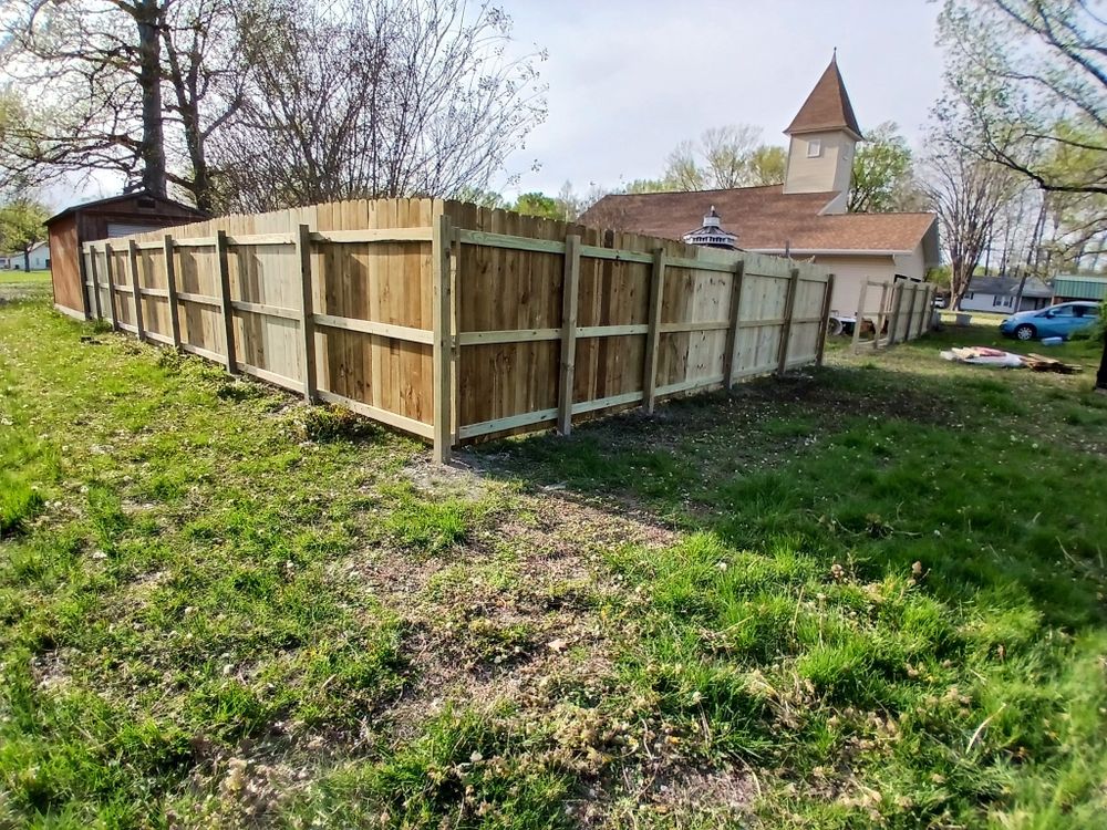 Reversed Picket Fence for Dead Tree General Contracting in Carbondale, Illinois