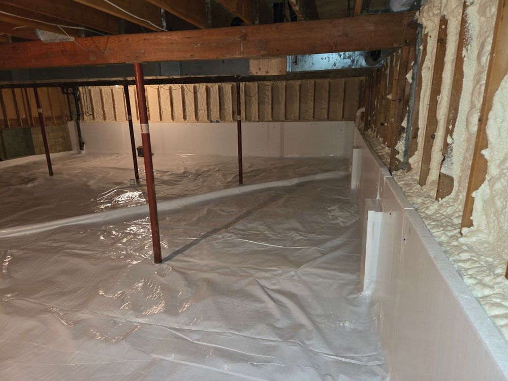 Crawlspace encapsulation seals out moisture, pests, and mold beneath your home with durable vapor barriers and insulation, improving air quality, energy efficiency, structural protection, and overall comfort year-round. for Christy Waterproofing in Kent, OH