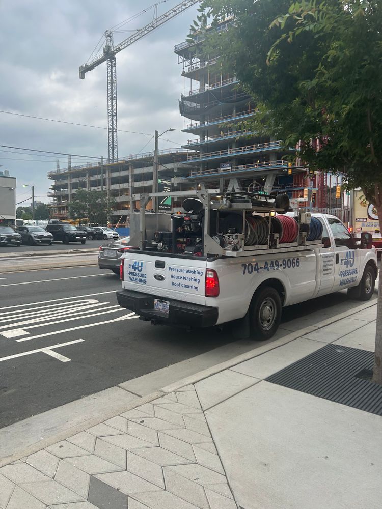 Our commercial pressure washing services effectively remove dirt, mold, and grime from your businesses exterior surfaces, enhancing curb appeal and ensuring a clean and well-maintained appearance for your property. for 4U Pressure Washing in Huntersville, NC