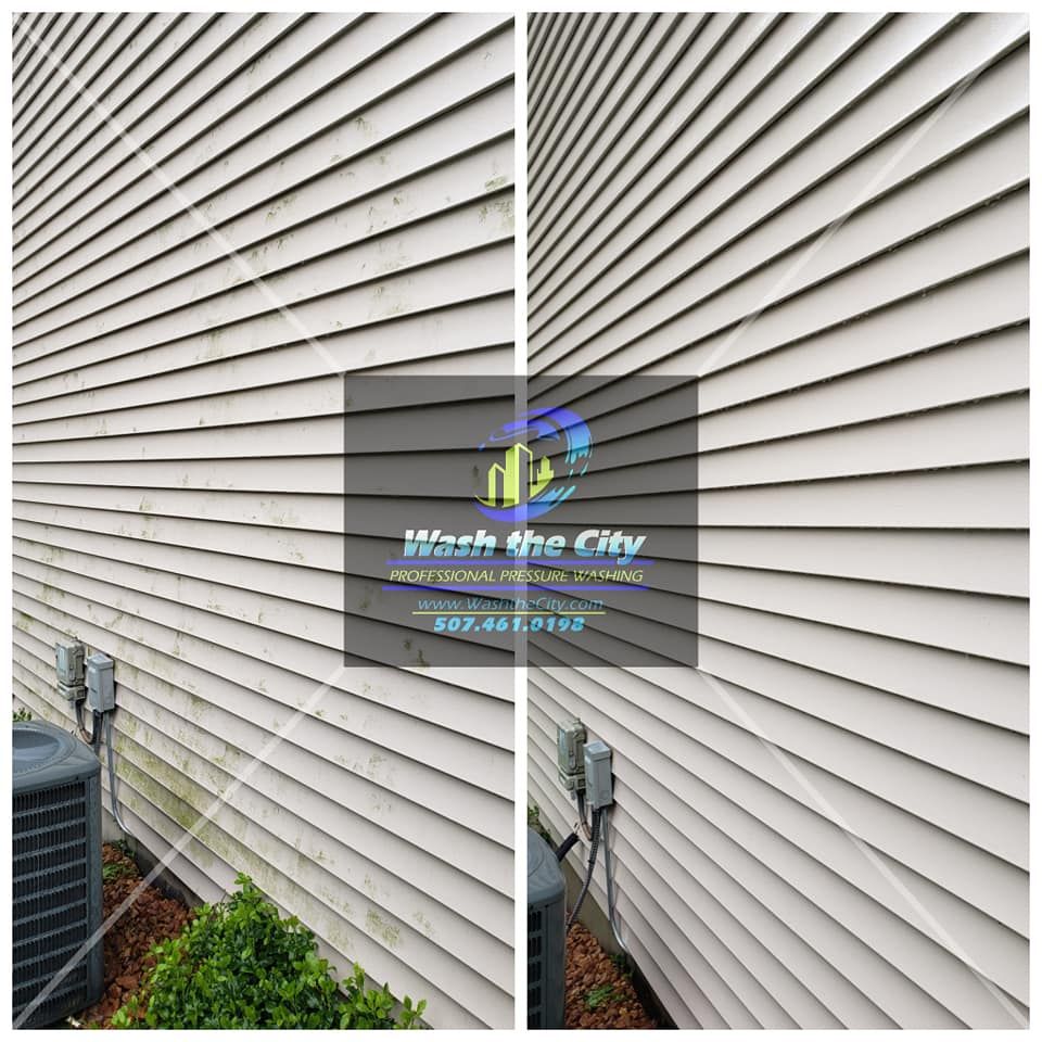 Our Home Softwash service gently cleans your home's exterior with a non-toxic, biodegradable detergent to remove dirt, mold & mildew. Our soft washing process is safe for homes with vinyl siding, wood siding, stucco and painted surfaces. for Wash the City in Minneapolis, MN