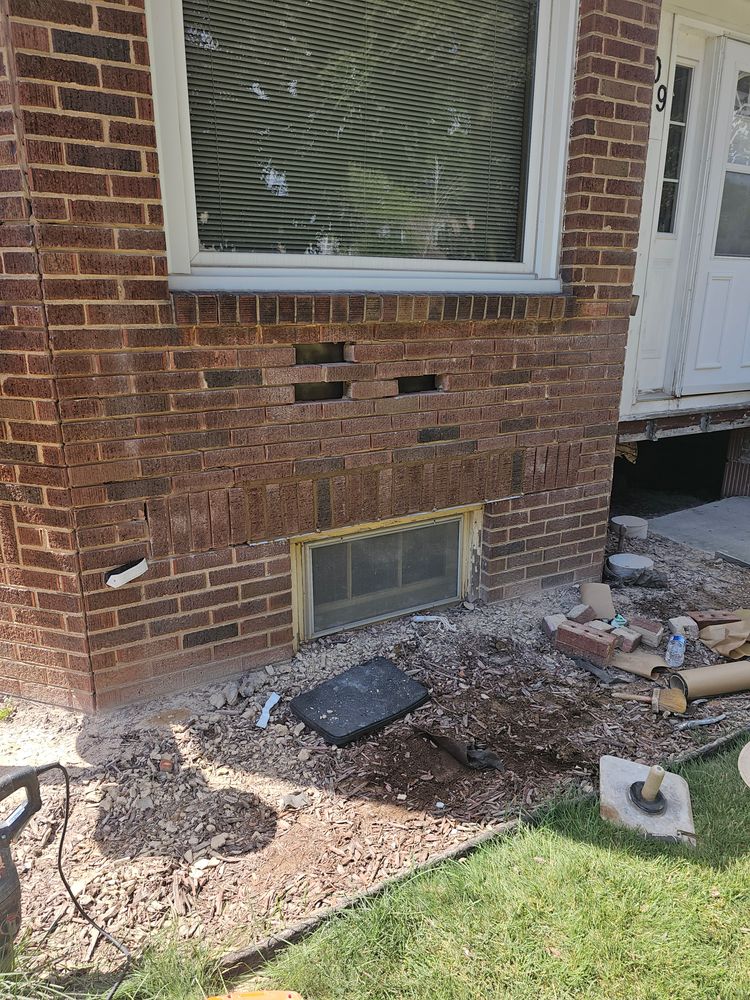 Chimney restored  for JM Restoration LLC. in South Milwaukee, WI